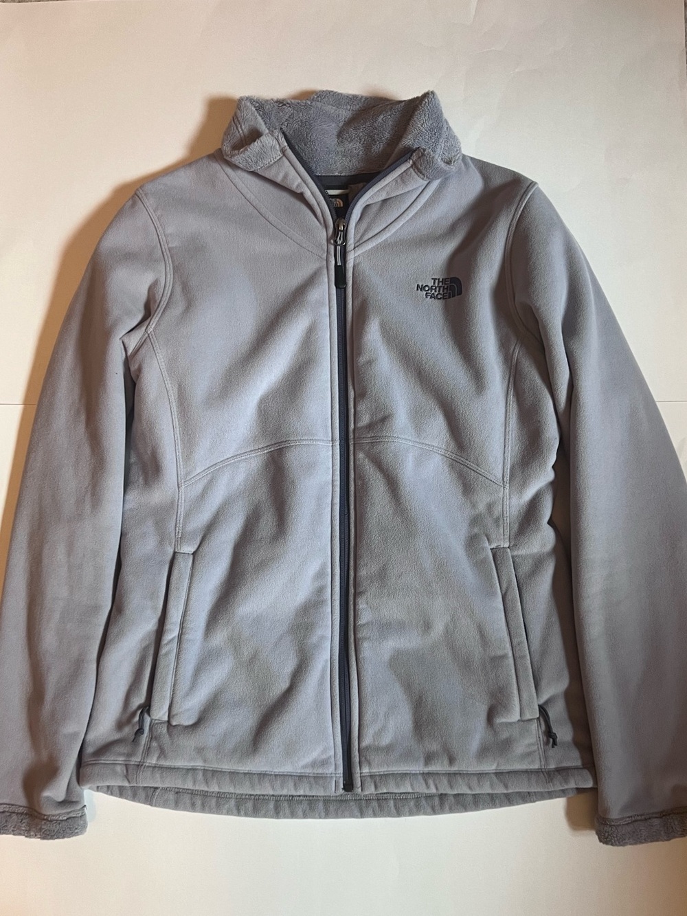 The North Face Women's Light Lavender/Gray Full-Zip Teddy Fleece Jacket